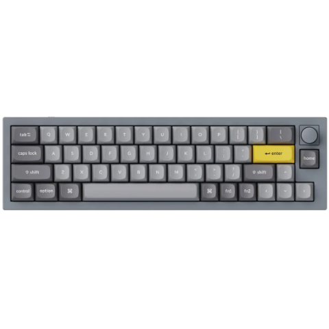Keychron X0035BITLJ Q9-N1 QMK 自定義機械鍵盤 (太空灰Fully Assembled RGB旋鈕可換軸/紅軸)